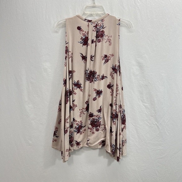 Free People Tree Swing Mini Dress Tunic S Boho Floral Lightweight Sleeveless - Picture 9 of 13